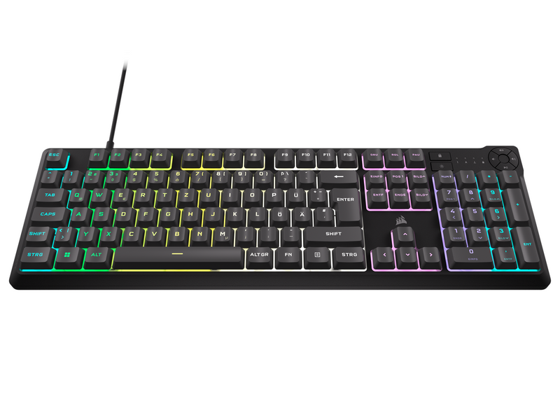 Corsair K55 CORE RGB - Gaming Tastaturen - Deutsch - Grau