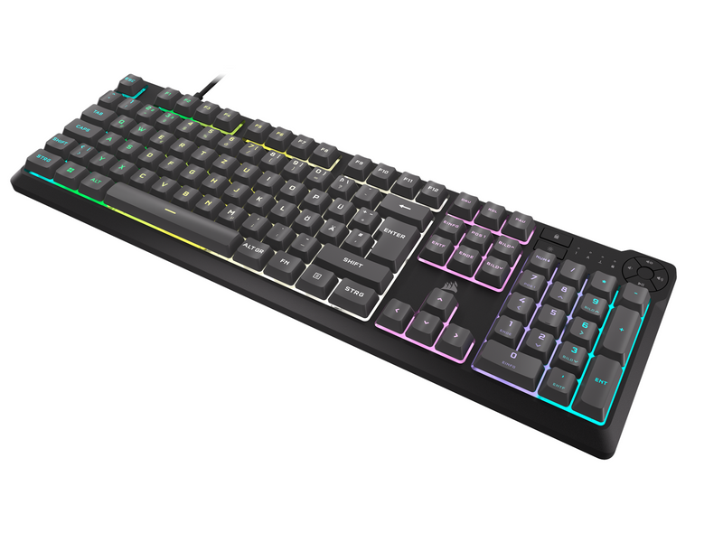 Corsair K55 CORE RGB - Gaming Tastaturen - Deutsch - Grau
