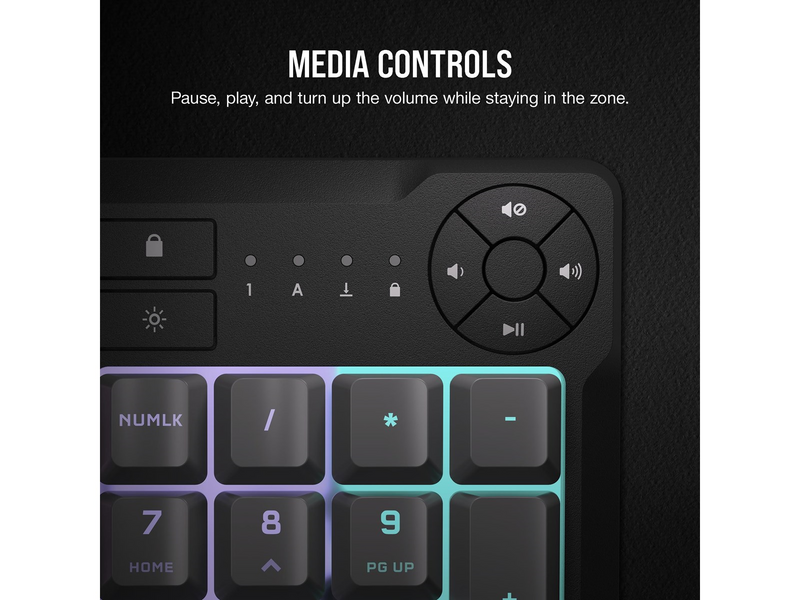Corsair K55 CORE RGB - Gaming Tastaturen - Deutsch - Grau
