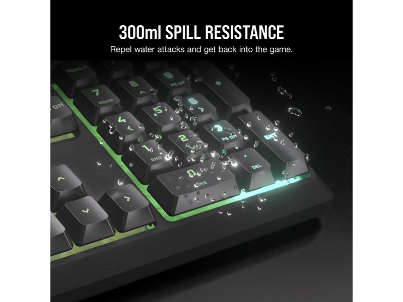 Corsair K55 CORE RGB - Gaming Tastaturen - Deutsch - Grau