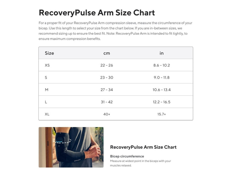 Therabody RecoveryPulse - Arm Sleeve - XS - Single