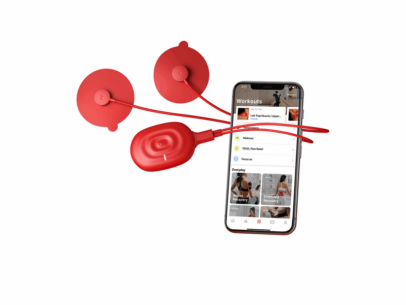 Therabody PowerDot UNO RED 2.0 electronic muscle stimulator