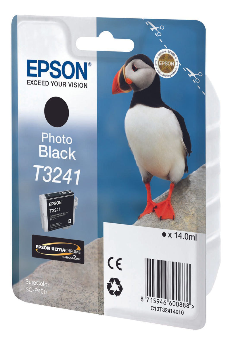 Epson Original T3241 Druckerpatrone Photo schwarz 14ml (C13T32414010)