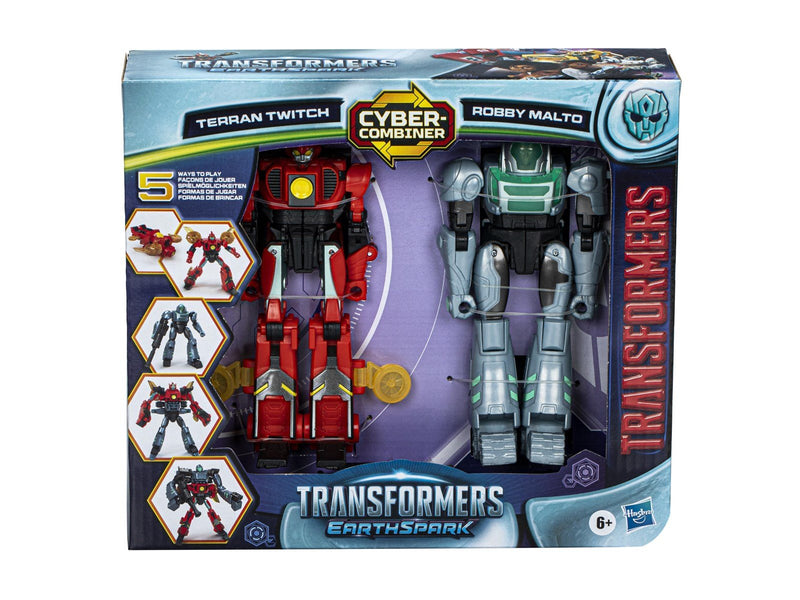 Transformers EarthSpark Cyber-Combiner Terran Twitch and Robby Malto 12.5 cm