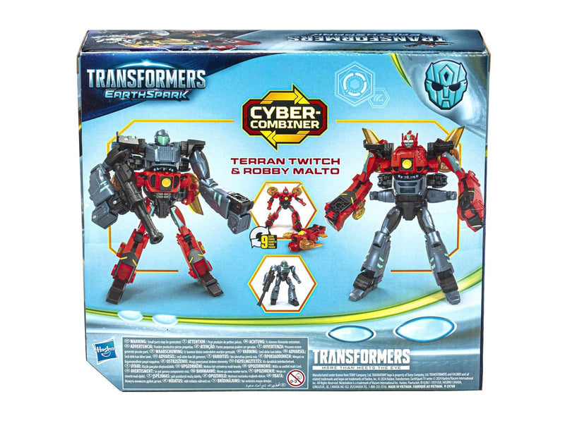 Transformers EarthSpark Cyber-Combiner Terran Twitch and Robby Malto 12.5 cm