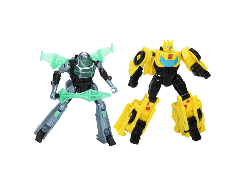 Transformers EarthSpark Cyber-Combiner Bumblebee and Mo Malto Action Figure Set - 2-Pack