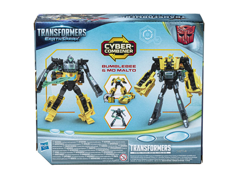 Transformers EarthSpark Cyber-Combiner Bumblebee and Mo Malto Action Figure Set - 2-Pack