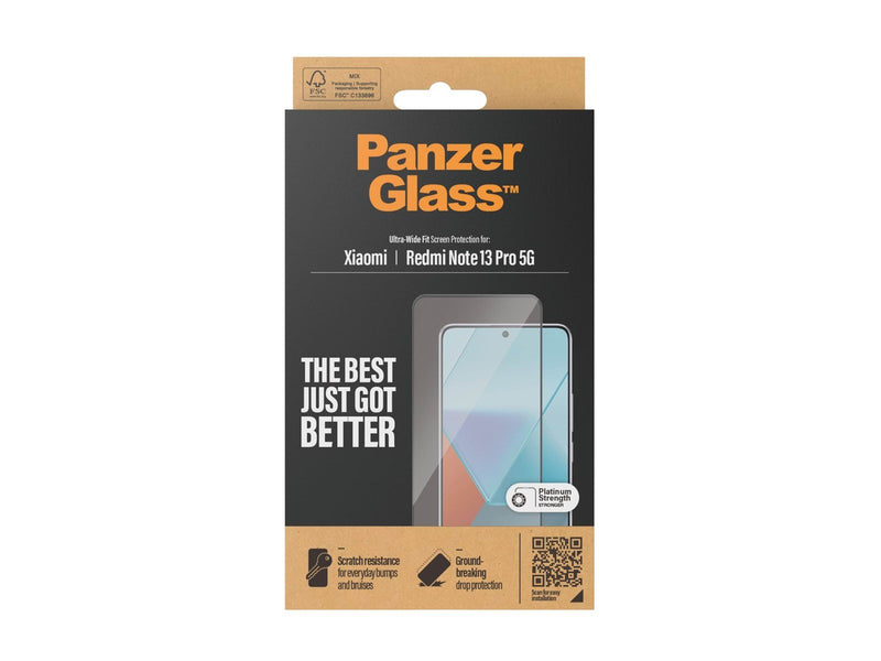PanzerGlass Screen Protector Xiaomi Redmi Note 13 Pro 5G | Ultra-Wide Fit
