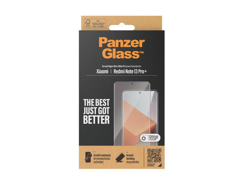 PanzerGlass Screen Protector Xiaomi Redmi Note 13 Pro+ | Ultra-Wide Fit