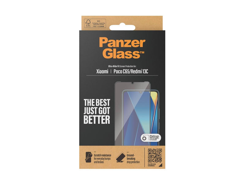 PanzerGlass Screen Protector Xiaomi Redmi 13C | Ultra-Wide Fit