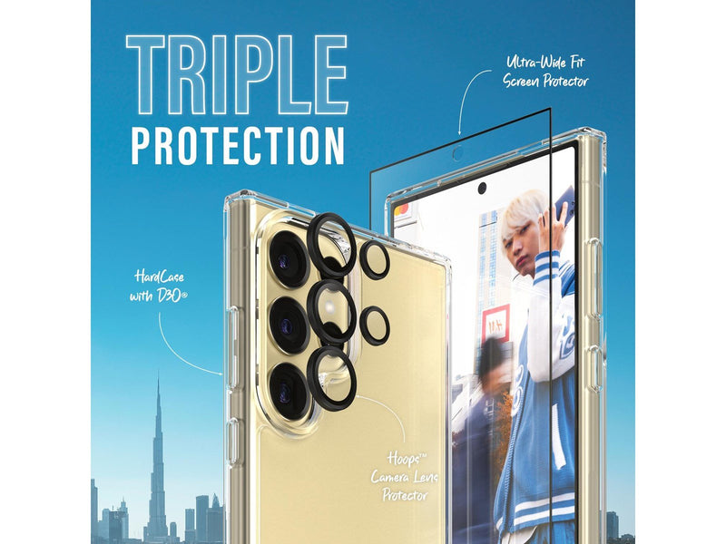 PanzerGlass 3-in-1 Protection Pack Samsung Galaxy S24 Ultra | Ultra-Wide Fit w. EasyAligner