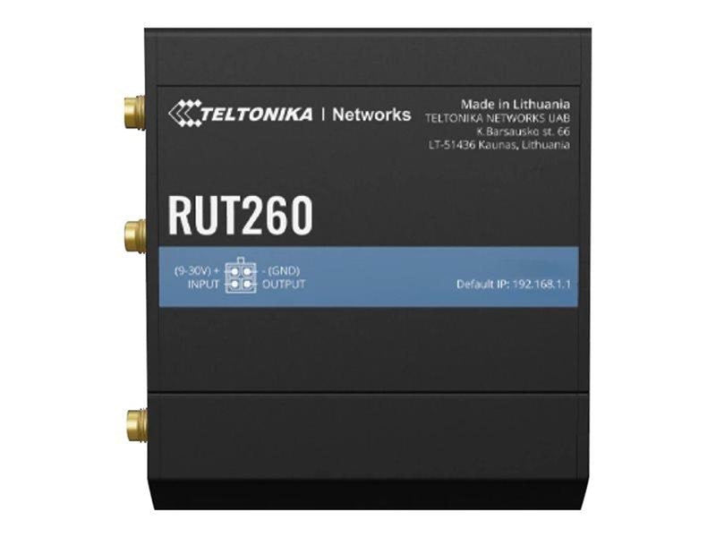 Teltonika RUT260 - wireless router - WWAN - Wi-Fi - 3G 4G - DIN rail mountable - Wireless router N Standard - 802.11n