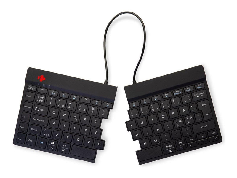 R-Go Tools R-Go Split Break - keyboard - with integrated break indicator - QWERTY - Nordic - black - Tastaturen - Nordisch - Sch
