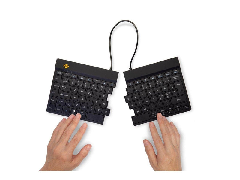 R-Go Tools R-Go Split Break - keyboard - with integrated break indicator - QWERTY - Nordic - black - Tastaturen - Nordisch - Sch