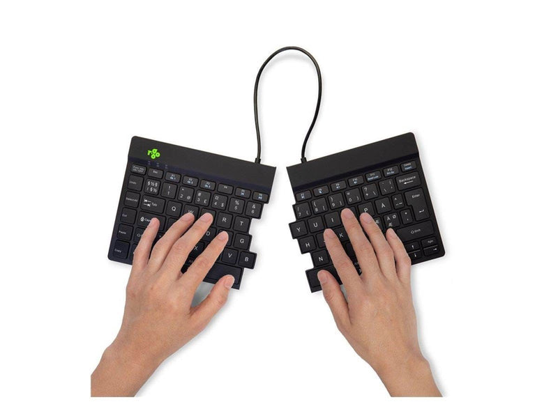 R-Go Tools R-Go Split Break - keyboard - with integrated break indicator - QWERTY - Nordic - black - Tastaturen - Nordisch - Sch