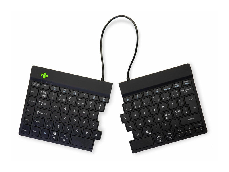 R-Go Tools R-Go Split Break - keyboard - with integrated break indicator - QWERTY - Nordic - black - Tastaturen - Nordisch - Sch