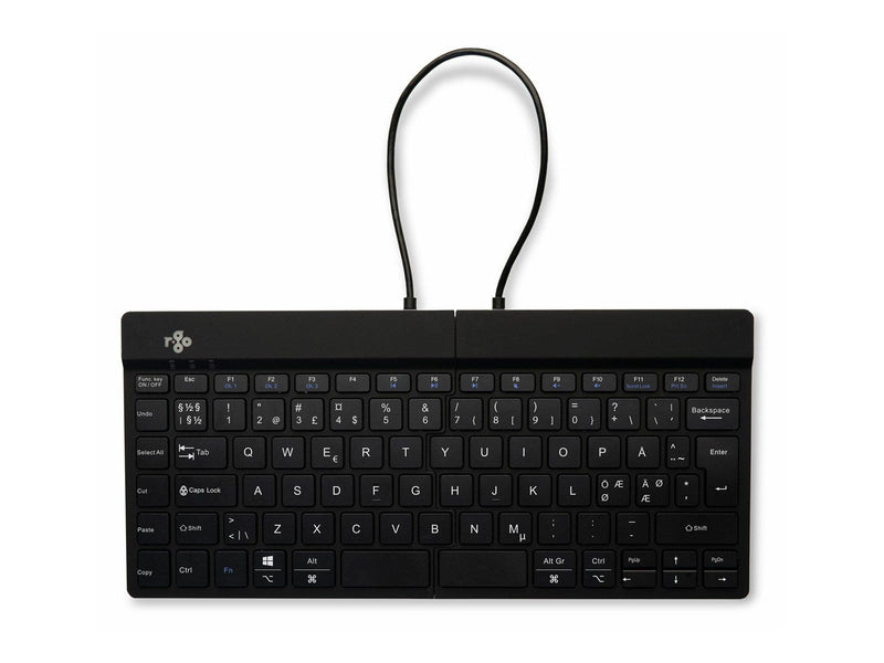 R-Go Tools R-Go Split Break - keyboard - with integrated break indicator - QWERTY - Nordic - black - Tastaturen - Nordisch - Sch