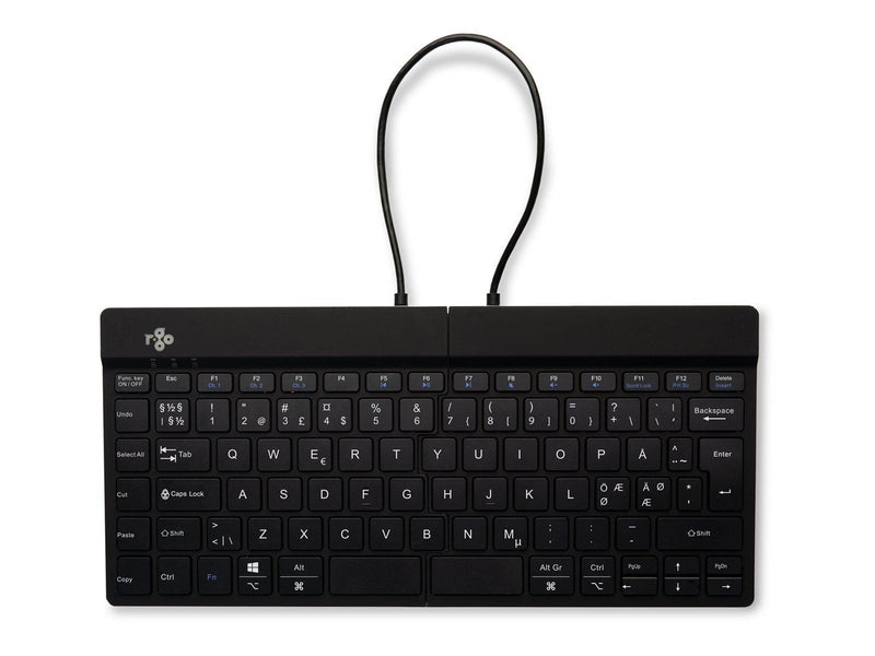 R-Go Tools R-Go Split Break - keyboard - with integrated break indicator - QWERTY - Nordic - black - Tastaturen - Nordisch - Sch