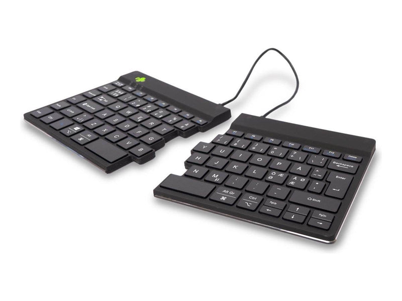 R-Go Tools R-Go Split Break - keyboard - with integrated break indicator - QWERTY - Nordic - black - Tastaturen - Nordisch - Sch