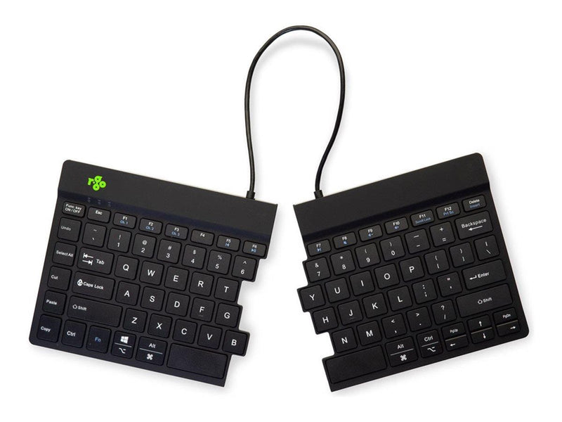 R-Go Tools R-Go Split Break - keyboard - with integrated break indicator - QWERTY - US - black - Tastaturen - Englisch - US - Sc