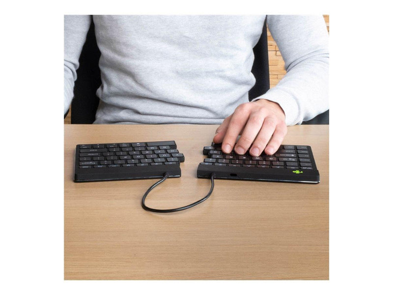 R-Go Tools R-Go Split Break - keyboard - with integrated break indicator - QWERTY - US - black - Tastaturen - Englisch - US - Sc