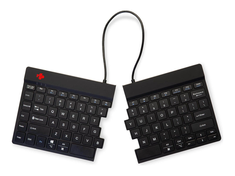 R-Go Tools R-Go Split Break - keyboard - with integrated break indicator - QWERTY - US - black - Tastaturen - Englisch - US - Sc