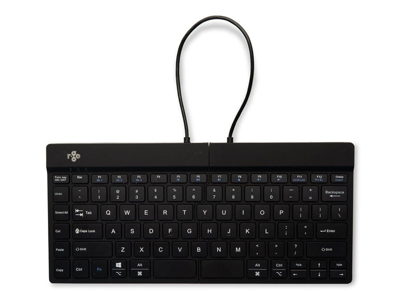 R-Go Tools R-Go Split Break - keyboard - with integrated break indicator - QWERTY - US - black - Tastaturen - Englisch - US - Sc