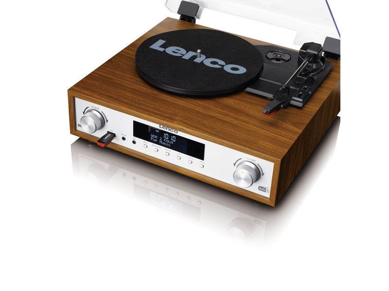 Lenco MC-160WD - HiFi Stereo system with Record Player DAB+/FM radio and Bluetooth® - Wood - Plattenspieler