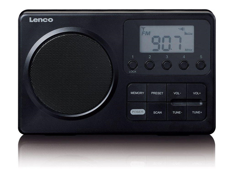 Lenco MPR-035BK - Compact portable FM radio with LCD display - Black - FM - Mono - schwarz