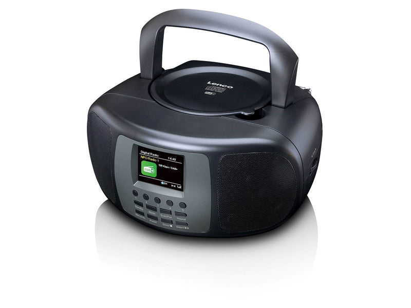 Lenco SCD-860BK - Portable DAB+/FM Radio with Bluetooth® CD Player and large LCD colour display - Black - DAB/DAB+/FM - Stereo -