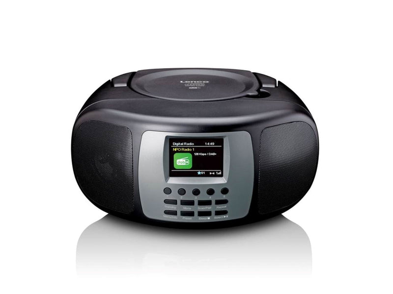 Lenco SCD-860BK - Portable DAB+/FM Radio with Bluetooth® CD Player and large LCD colour display - Black - DAB/DAB+/FM - Stereo -