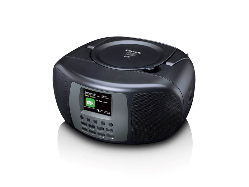 Lenco SCD-860BK - Portable DAB+/FM Radio with Bluetooth® CD Player and large LCD colour display - Black - DAB/DAB+/FM - Stereo -