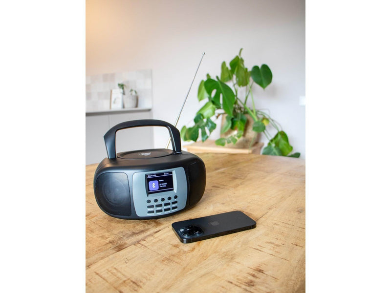 Lenco SCD-860BK - Portable DAB+/FM Radio with Bluetooth® CD Player and large LCD colour display - Black - DAB/DAB+/FM - Stereo -