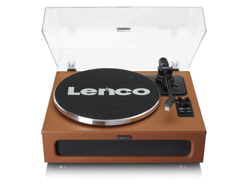 Lenco LS-430BK - Record Player with 4 built-in speakers - Brown - Plattenspieler Braun