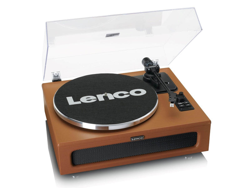 Lenco LS-430BK - Record Player with 4 built-in speakers - Brown - Plattenspieler Braun