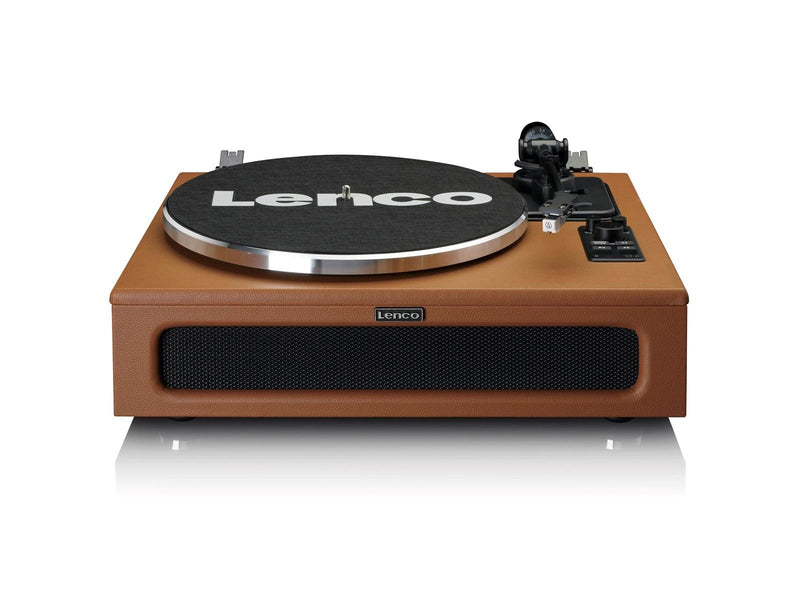 Lenco LS-430BK - Record Player with 4 built-in speakers - Brown - Plattenspieler Braun