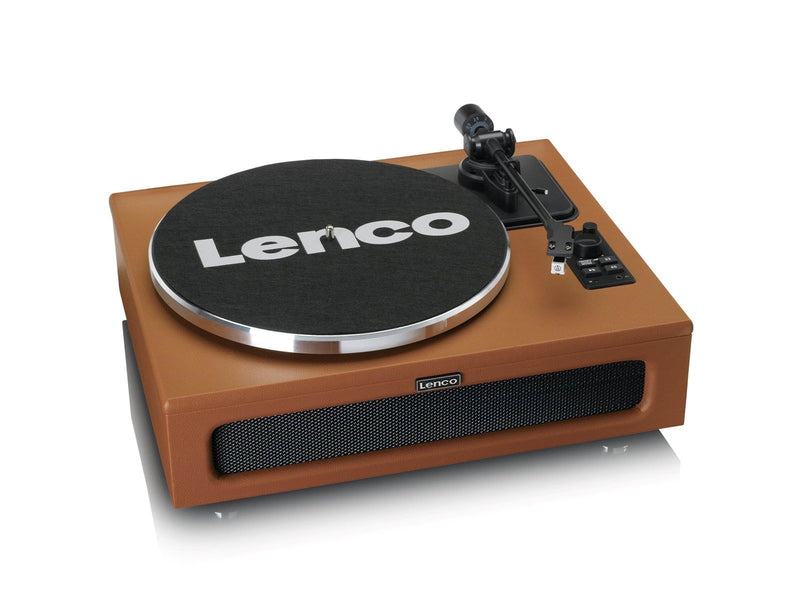 Lenco LS-430BK - Record Player with 4 built-in speakers - Brown - Plattenspieler Braun