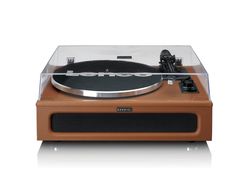 Lenco LS-430BK - Record Player with 4 built-in speakers - Brown - Plattenspieler Braun