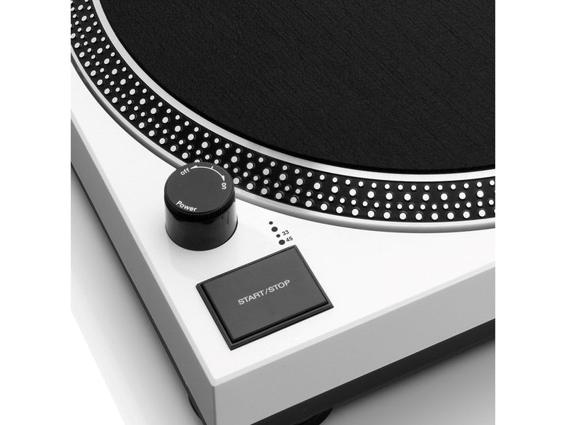 Lenco L-3810WH - Direct-drive Record Player with USB/PC encoding - White - Plattenspieler Weiß