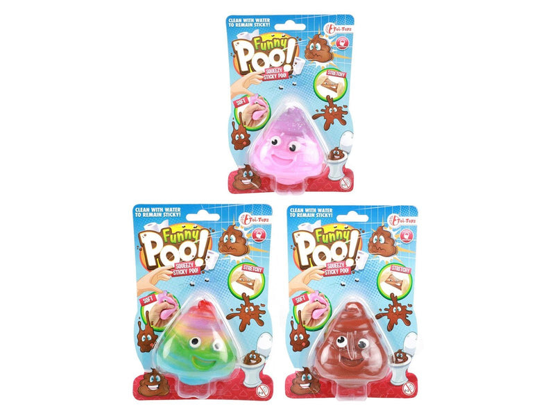Toi-Toys Funny Poo Sticky Stretchy Smiling Turd (Assorted)