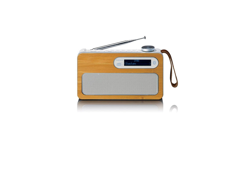Lenco PDR-040EF - Portable DAB+ radio with Bluetooth® - Bamboo - DAB+/FM - Stereo - silber