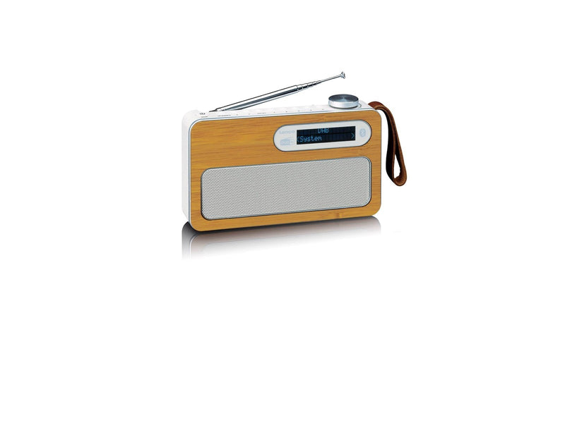 Lenco PDR-040EF - Portable DAB+ radio with Bluetooth® - Bamboo - DAB+/FM - Stereo - silber