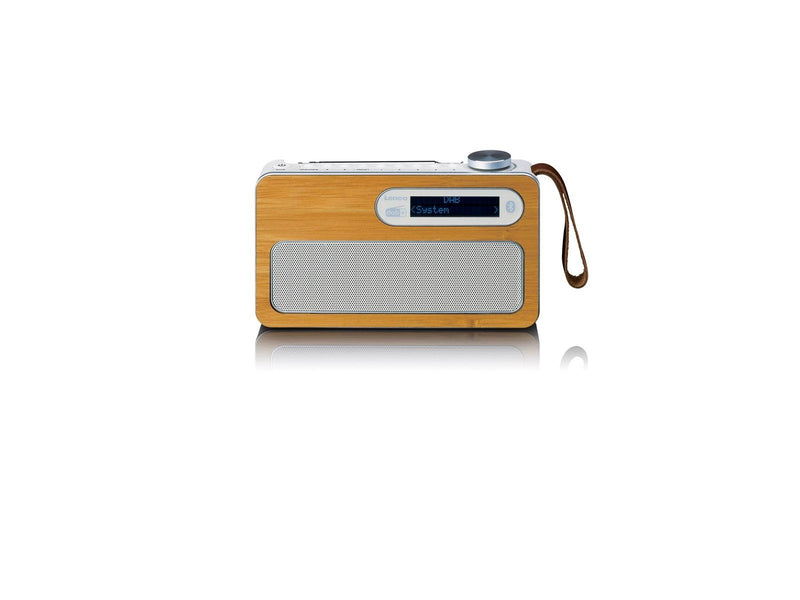Lenco PDR-040EF - Portable DAB+ radio with Bluetooth® - Bamboo - DAB+/FM - Stereo - silber