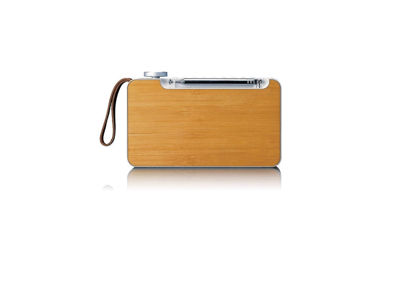 Lenco PDR-040EF - Portable DAB+ radio with Bluetooth® - Bamboo - DAB+/FM - Stereo - silber