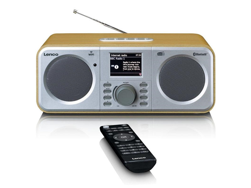 Lenco DIR-141WD radio - Wood/Silver - DAB+/FM - Stereo - silber