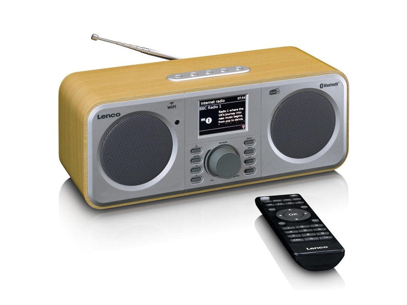 Lenco DIR-141WD radio - Wood/Silver - DAB+/FM - Stereo - silber