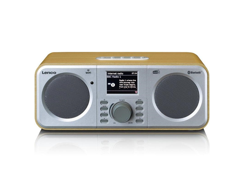 Lenco DIR-141WD radio - Wood/Silver - DAB+/FM - Stereo - silber