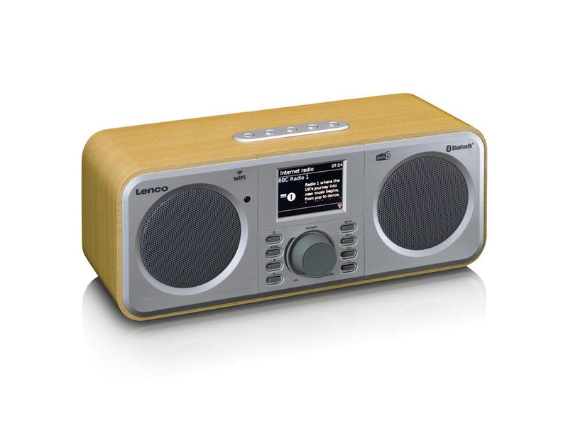 Lenco DIR-141WD radio - Wood/Silver - DAB+/FM - Stereo - silber