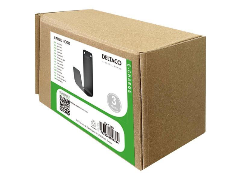 Deltaco E-Charge Cable Hook Stainless Steel SS304 black