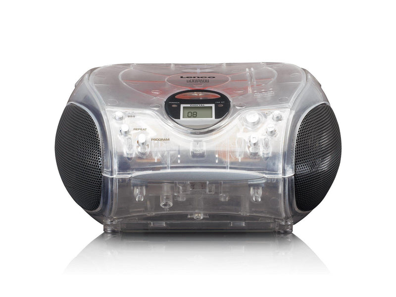 Lenco SCD-24 portable FM radio/CD player - Transparent